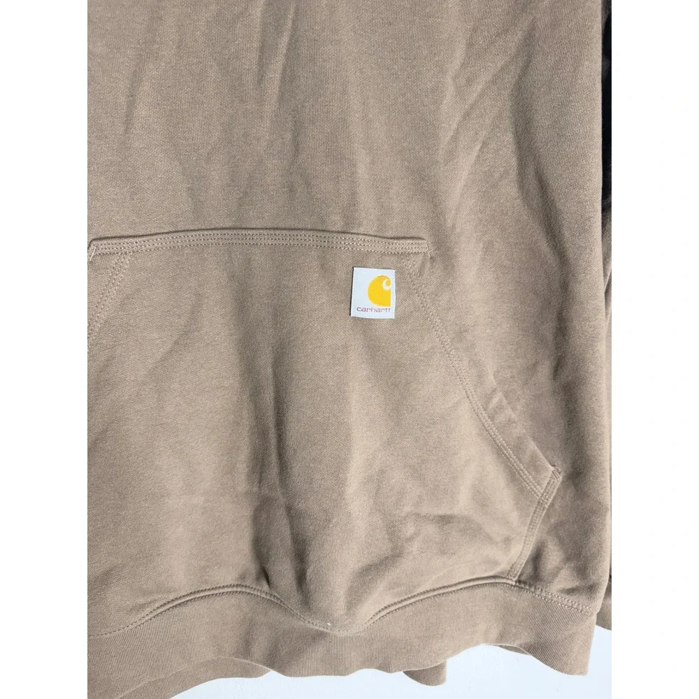 Carhartt Loose Fit Quarter Zip Sweatshirt Mens 2XL Brown Pullover Mock Neck
